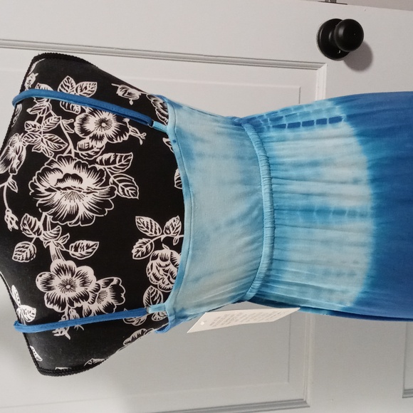 🆕️ 🌊Boston Proper🌊 - Blue Tie Dye Capri Maxi Dress - Picture 9 of 15